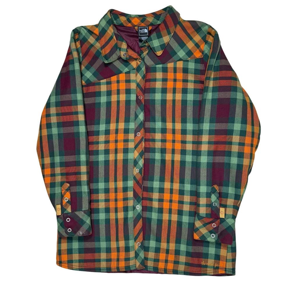 North Face Jacket Womens Size L Plaid Flannel Coat Shacket